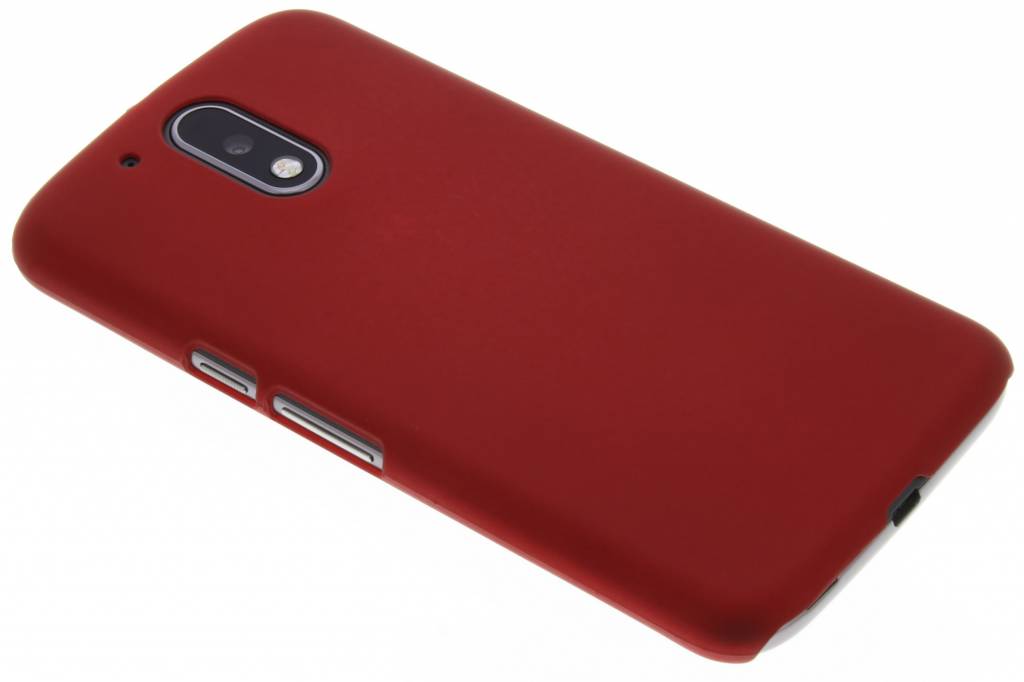 Image of Rood effen hardcase hoesje voor de Motorola Moto G4 (Plus)