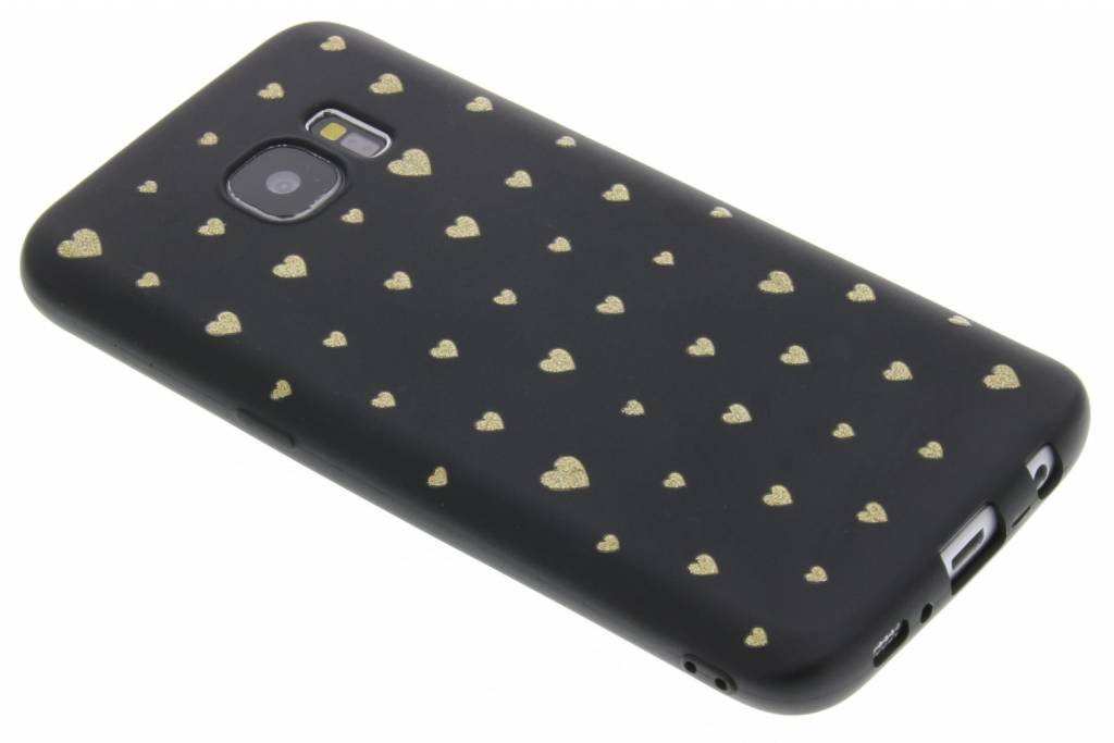 Image of Gouden hartjes glitter design TPU case voor de Samsung Galaxy S7