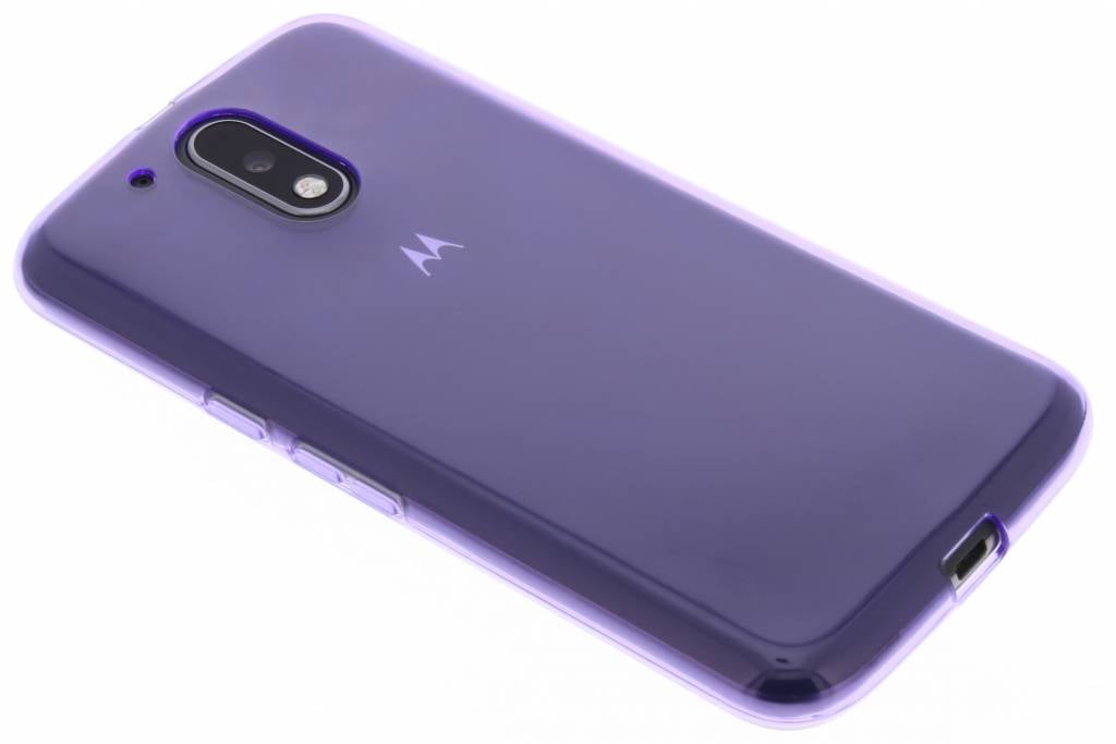 Image of Paarse transparante gel case voor de Motorola Moto G4 (Plus)