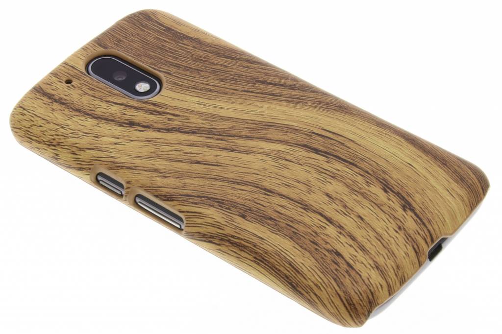 Image of Lichtbruin Hout design hardcase hoesje voor de Motorola Moto G4 (Plus)