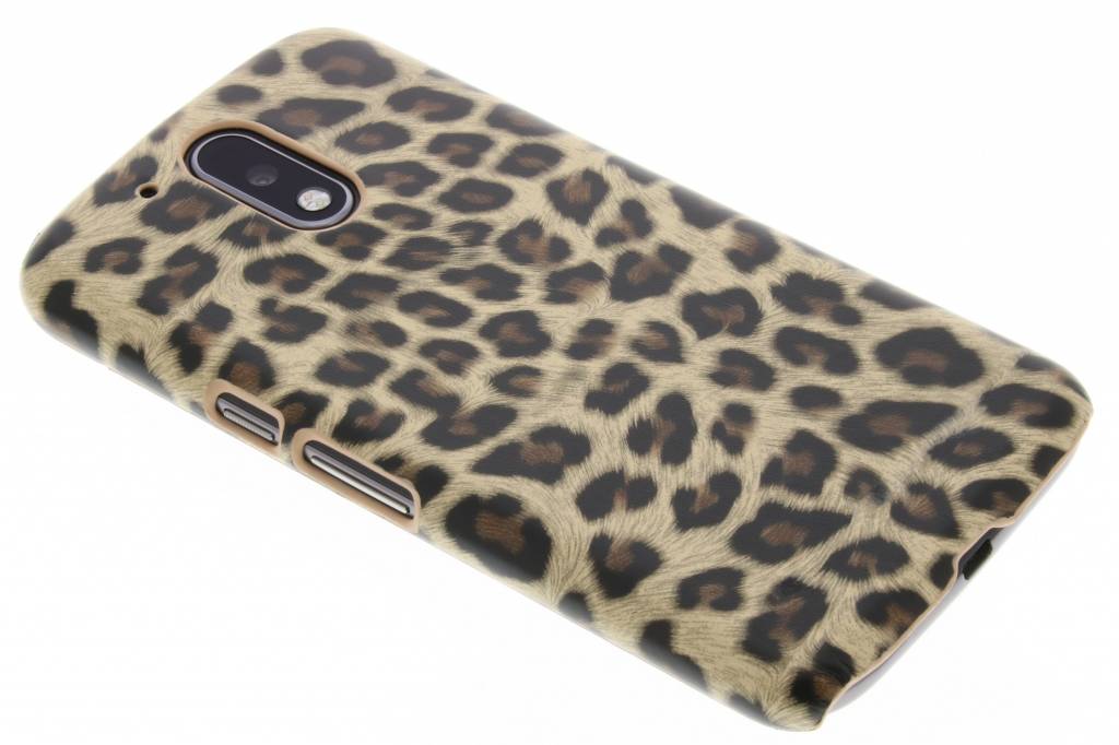 Image of Bruin luipaard design hardcase hoesje voor de Motorola Moto G4 (Plus)