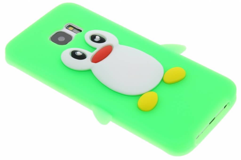 Image of Neon groen pinguin siliconen hoesje voor de Samsung Galaxy S7 Edge