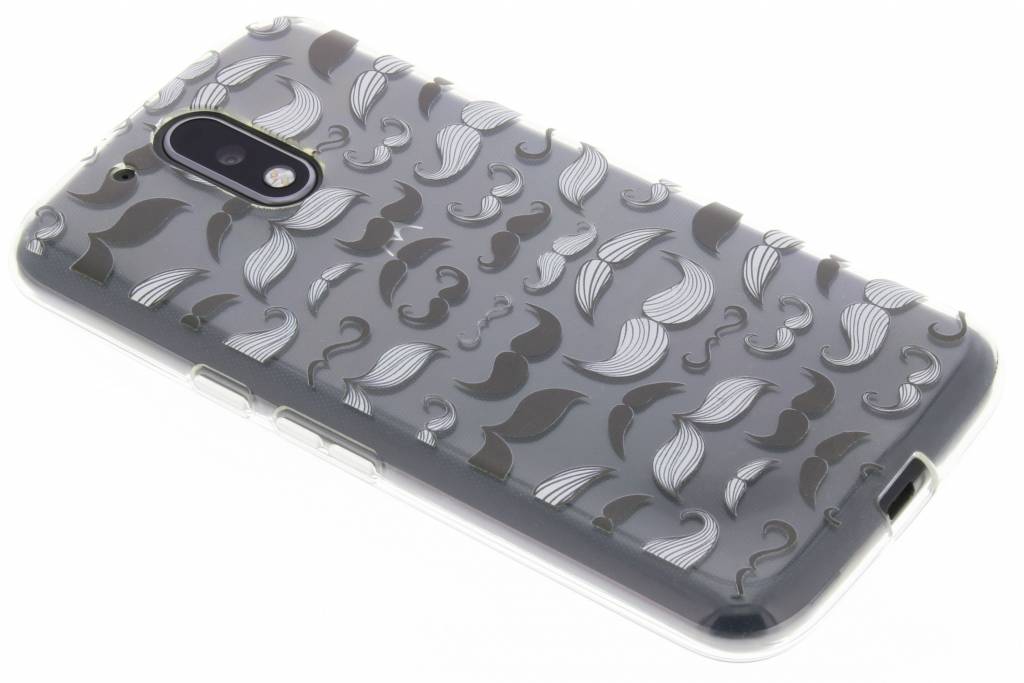 Image of Mustache design TPU siliconen hoesje voor de Motorola Moto G4 (Plus)