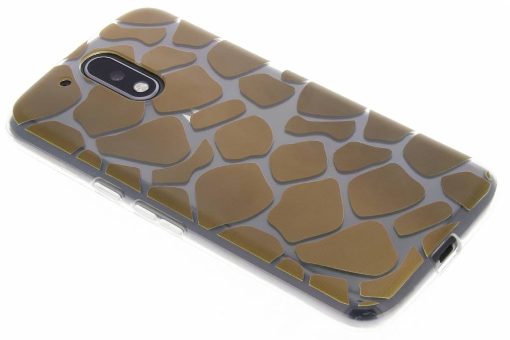 Image of Bruin dierenprint design Giraffe TPU hoesje voor de Motorola Moto G4 (Plus)