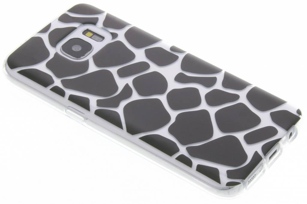 Image of Zwart dierenprint design Giraffe TPU hoesje voor de Samsung Galaxy S7