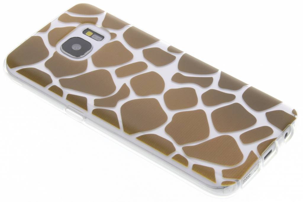 Image of Bruin dierenprint design Giraffe TPU hoesje voor de Samsung Galaxy S7