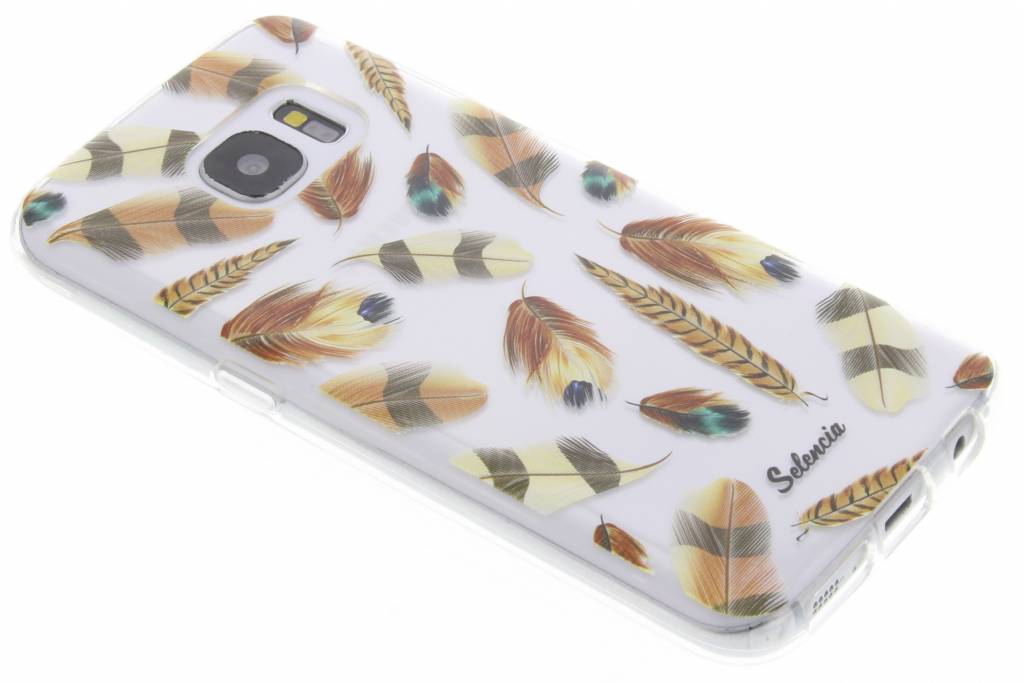 Image of Feathers Brown TPU hoesje voor de Samsung Galaxy S7