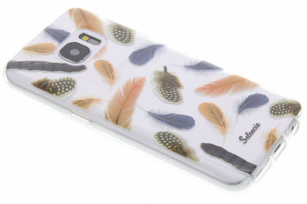 Image of Feathers Peach TPU hoesje voor de Samsung Galaxy S7
