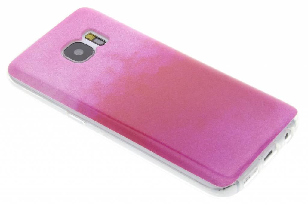 Image of Fuchsia glitter TPU softcase voor de Samsung Galaxy S7