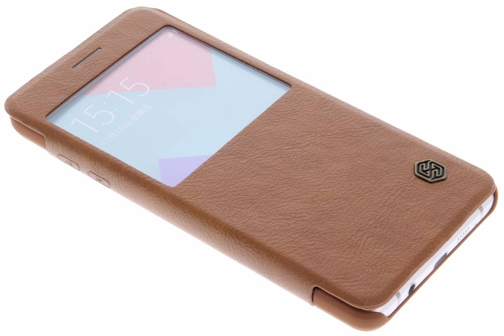 Image of Qin Leather Case met venster Samsung Galaxy A5 (2016) - Brown