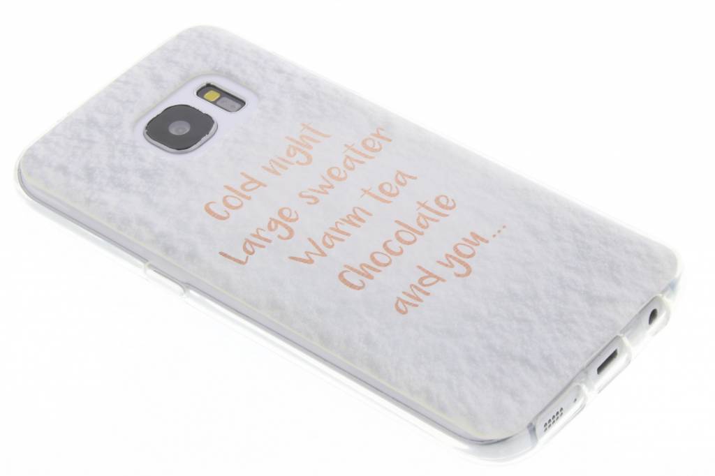 Image of Quote design Cold Night And You TPU hoesje voor de Samsung Galaxy S7