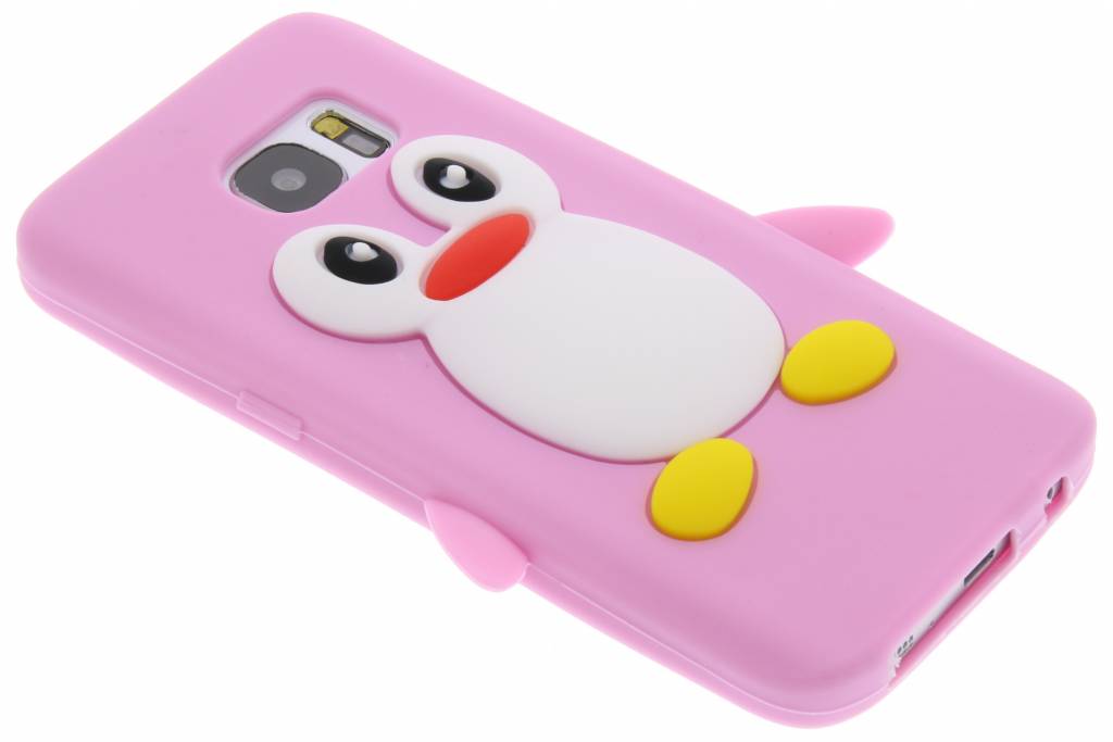 Image of Roze pinguin siliconen hoesje voor de Samsung Galaxy S7