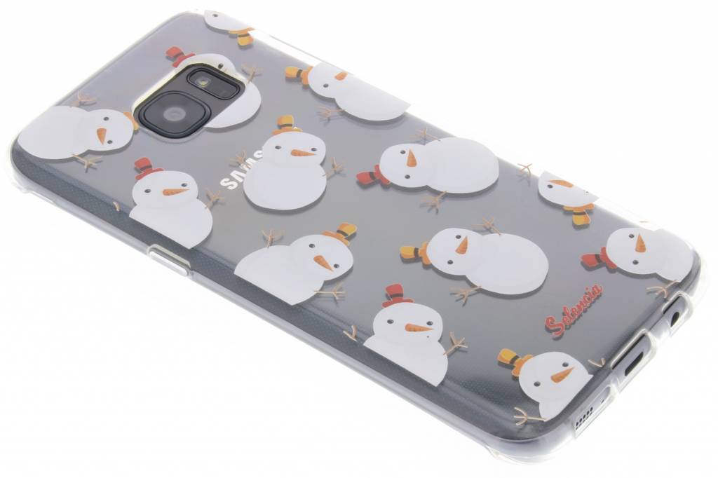 Image of Winter Wonderland Sneeuwpopjes TPU hoesje voor de Samsung Galaxy S7 Edge