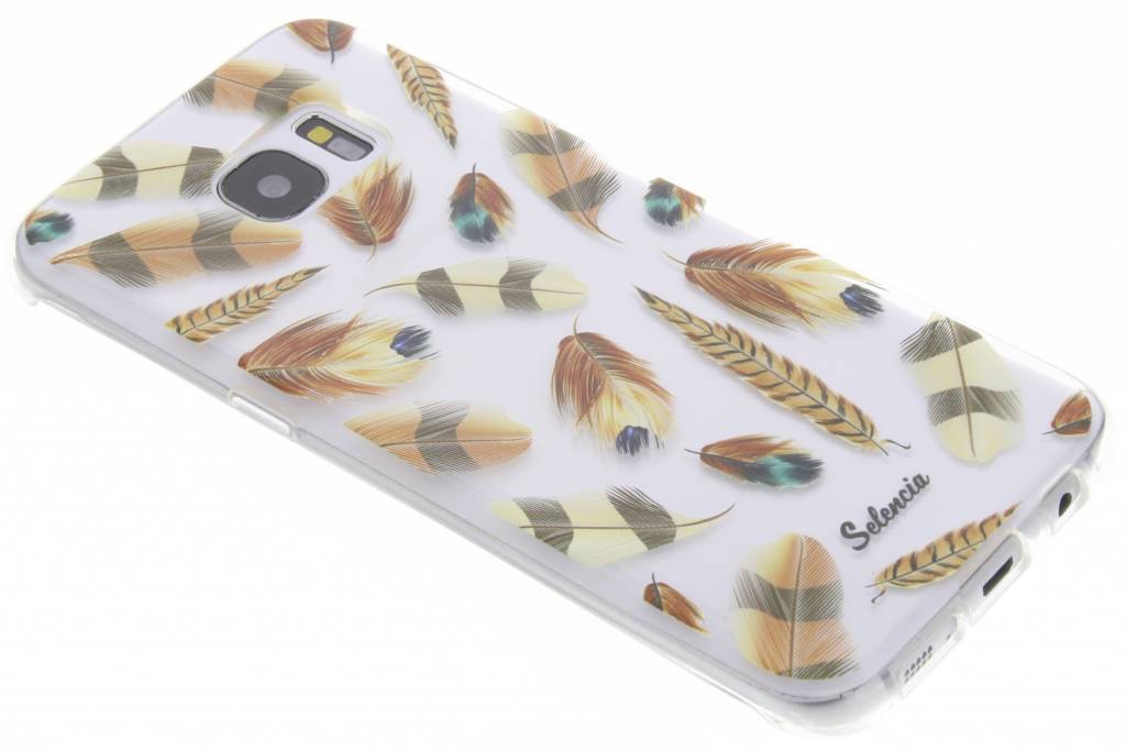 Image of Feathers Brown TPU hoesje voor de Samsung Galaxy S7 Edge