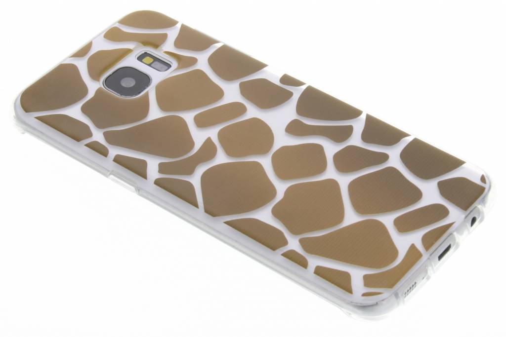 Image of Bruin dierenprint design Giraffe TPU hoesje voor de Samsung Galaxy S7 Edge