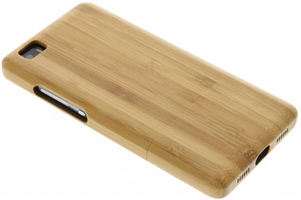 Image of Lichtbruin echt houten hardcase hoesje voor de Huawei P8 Lite