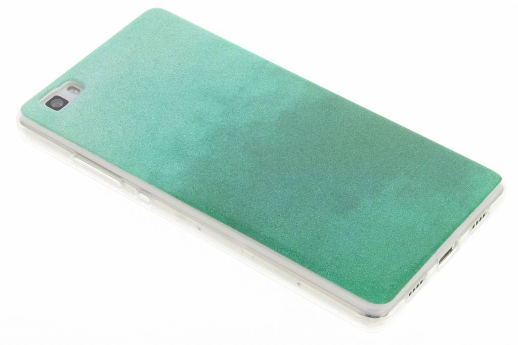 Image of Groene glitter TPU softcase voor de Huawei P8 Lite