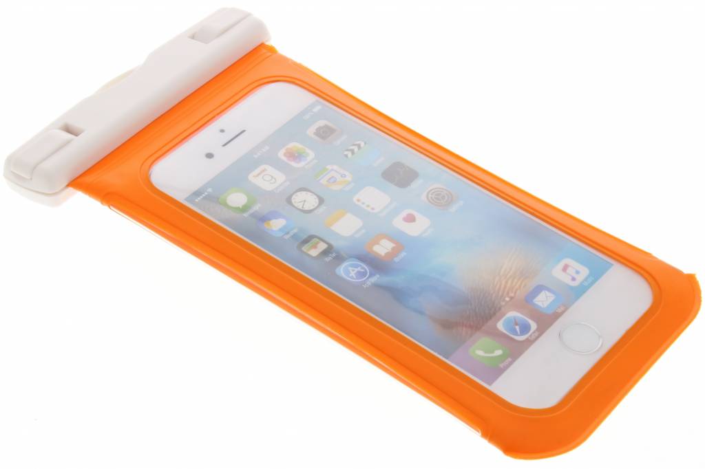 Image of Oranje universele waterproof case maat L