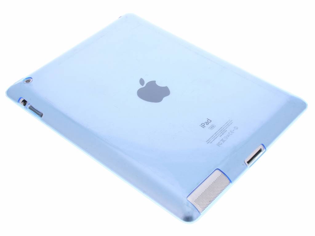 Image of Turquoise transparante gel case voor de iPad / 2 / 3 / 4