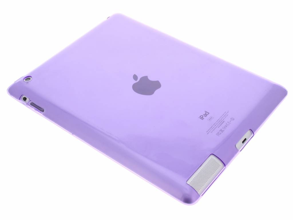 Image of Paarse transparante gel case voor de iPad / 2 / 3 / 4