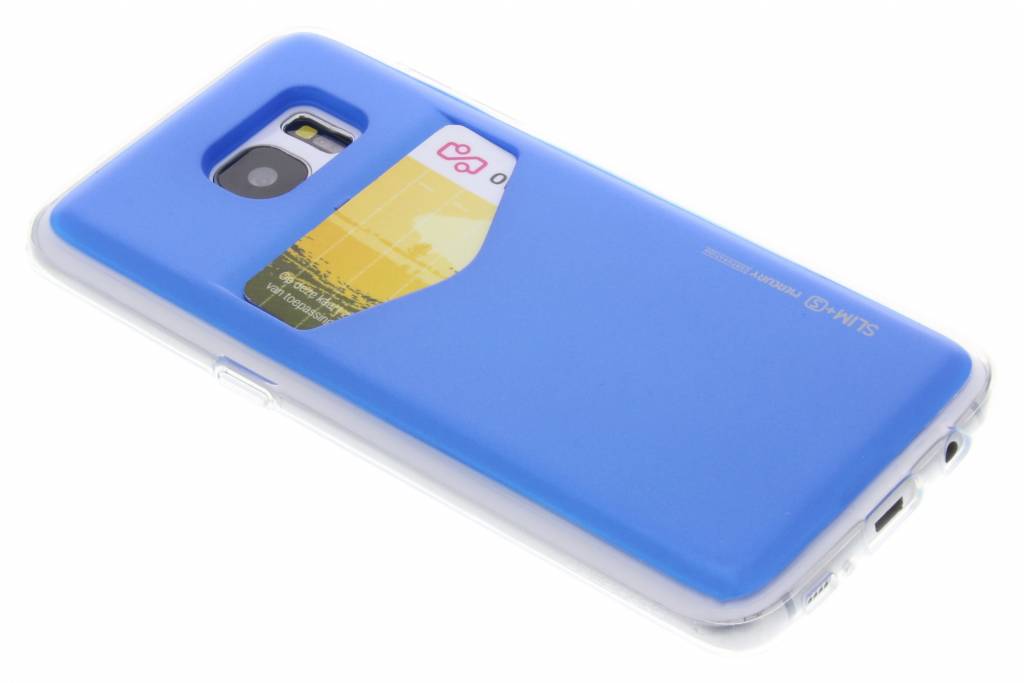 Image of Card Pocket Case voor de Samsung Galaxy S7 Edge - Blauw