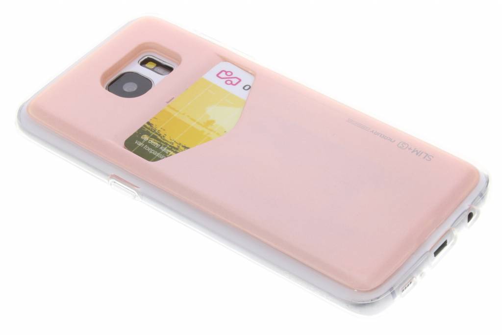 Image of Card Pocket Case voor de Samsung Galaxy S7 Edge - Roze