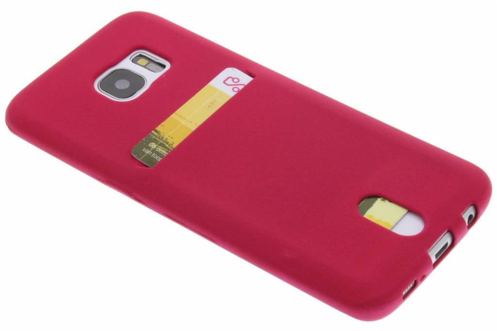 Image of Roze TPU Siliconen card case voor de Samsung Galaxy S7 Edge