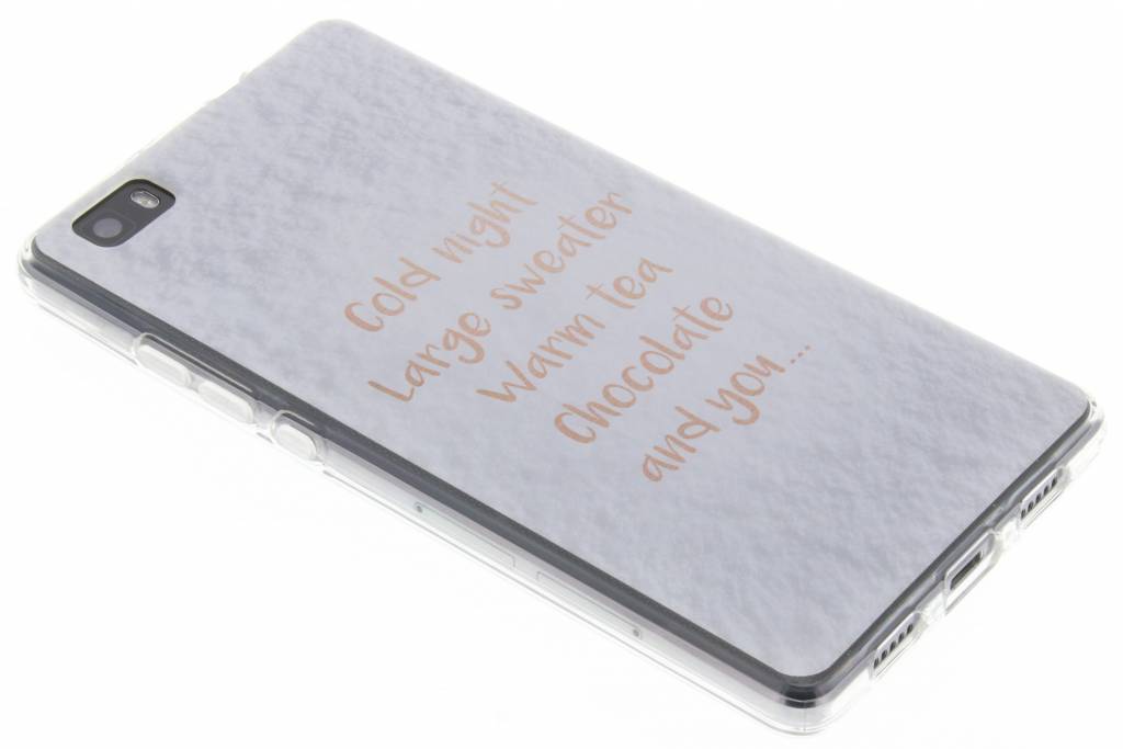 Image of Quote design Cold Night And You TPU hoesje voor de Huawei P8 Lite