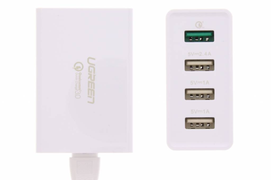 Image of 4-Poorts USB Charging station met Quelcomm - Wit
