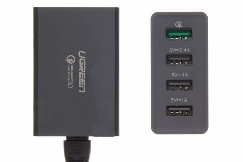 Image of 4-Poorts USB Charging station met Quelcomm - Zwart
