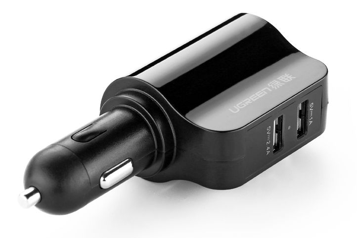 Image of Dual USB Car Charger met Lighter Socket 3,4 A - Zwart