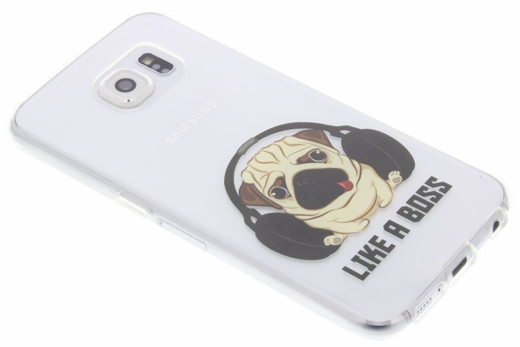 Image of Pug Like A Boss TPU hoesje voor de Samsung Galaxy S6