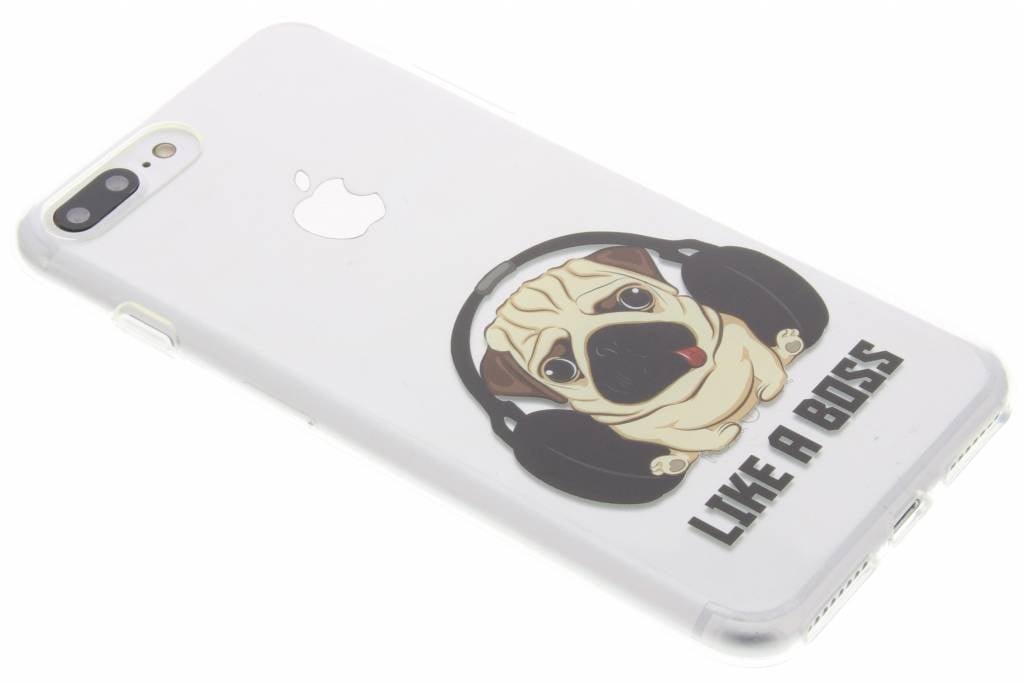 Image of Pug Like A Boss TPU hoesje voor de iPhone 7 Plus