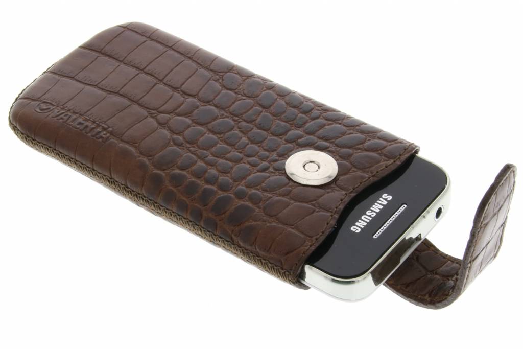 Image of Universele Pocket Lucca Croco insteekhoes maat S - Bruin