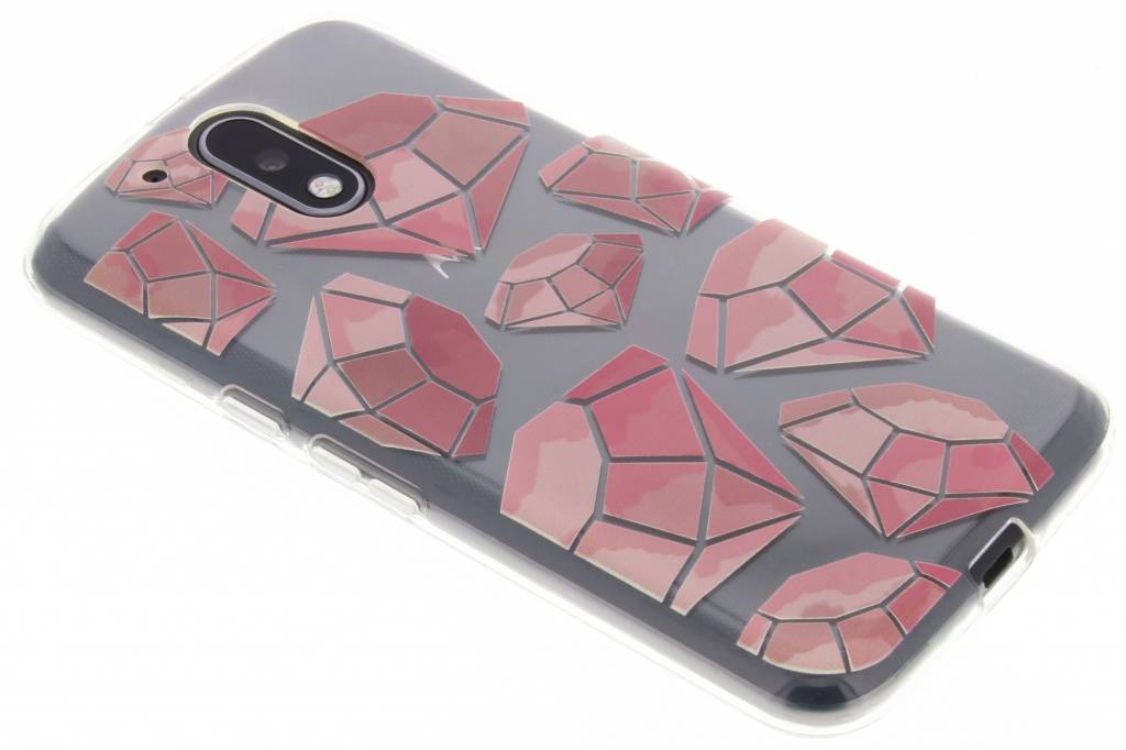 Image of Pink diamonds design TPU hoesje voor de Motorola Moto G4 (Plus)