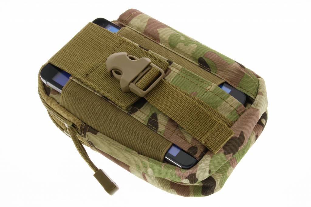 Image of Groen camo outdoor survival tasje