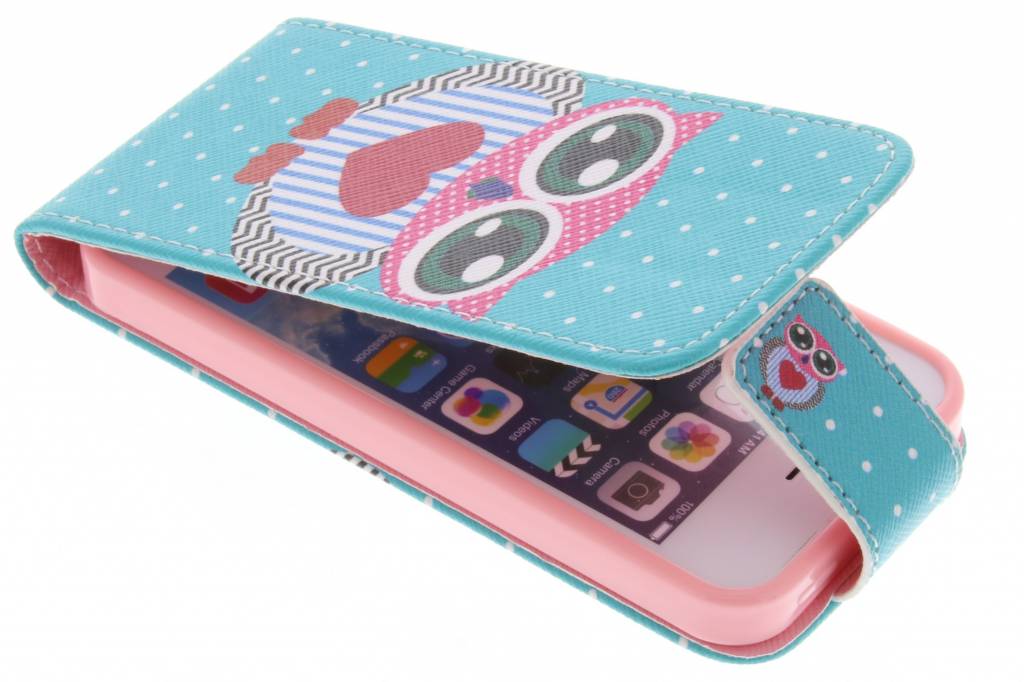 Image of Uil design TPU flipcase voor de iPhone 5 / 5s / SE