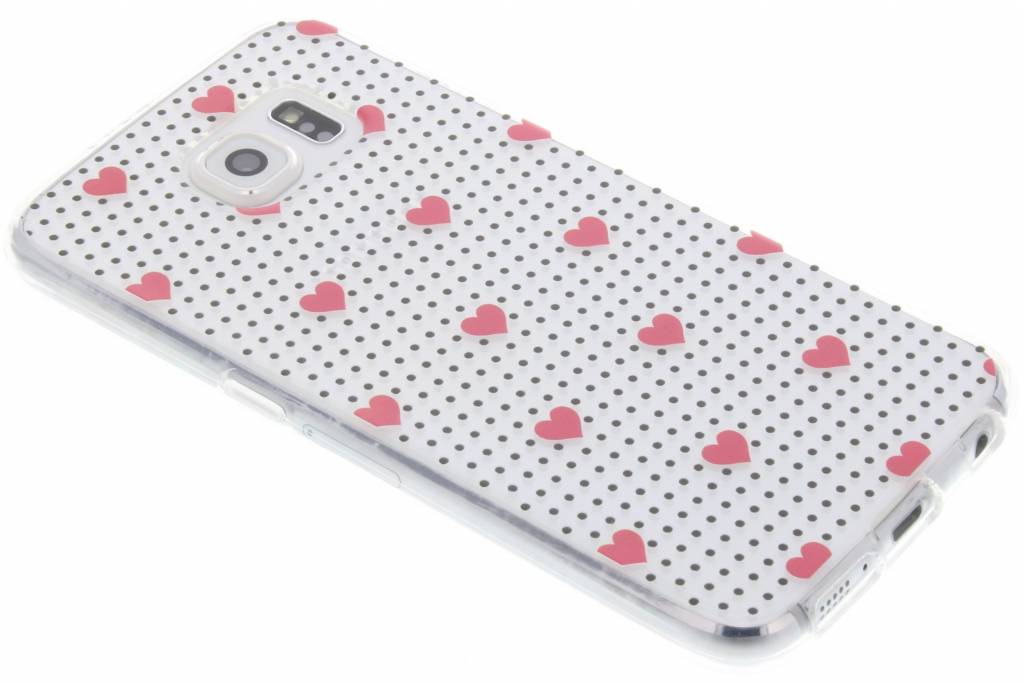 Image of Pink dots and hearts design TPU hoesje voor de Samsung Galaxy S6