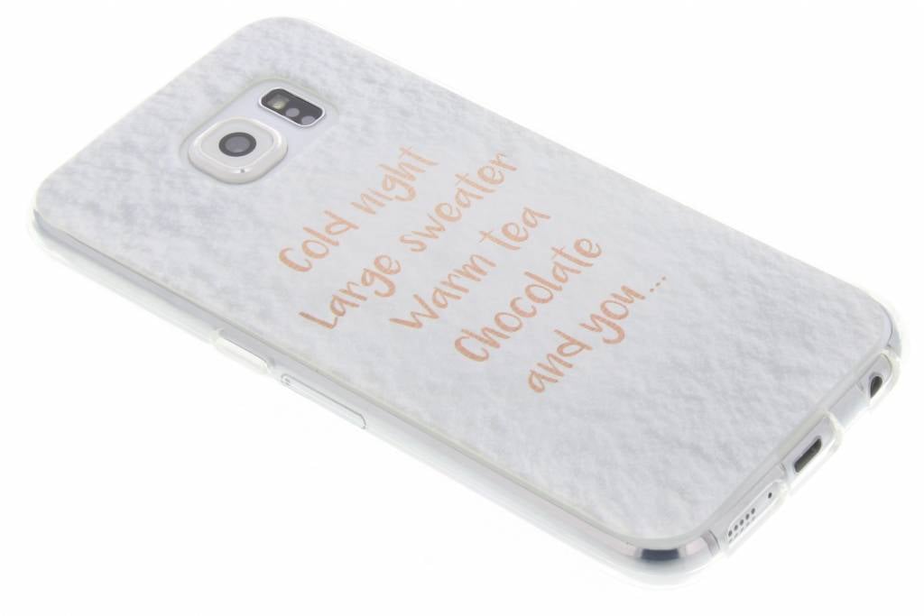 Image of Quote design Cold Night And You TPU hoesje voor de Samsung Galaxy S6