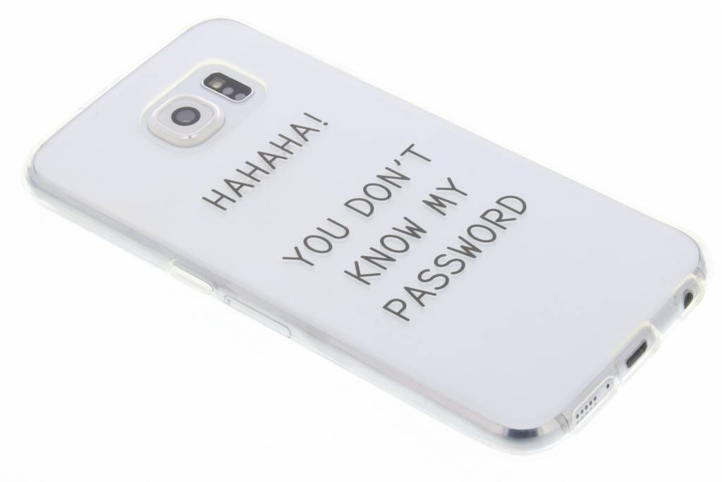 Image of Quote design Don't Know Password TPU hoesje voor de Samsung Galaxy S6