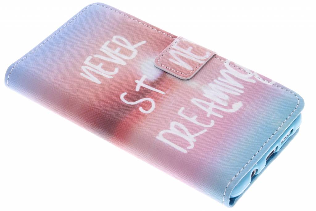 Image of Never stop dreaming design TPU booktype hoes voor de Samsung Galaxy A3 (2016)