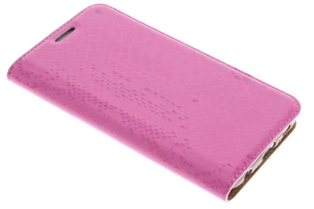 Image of Roze luxe slangen TPU booktype voor de Samsung Galaxy S6