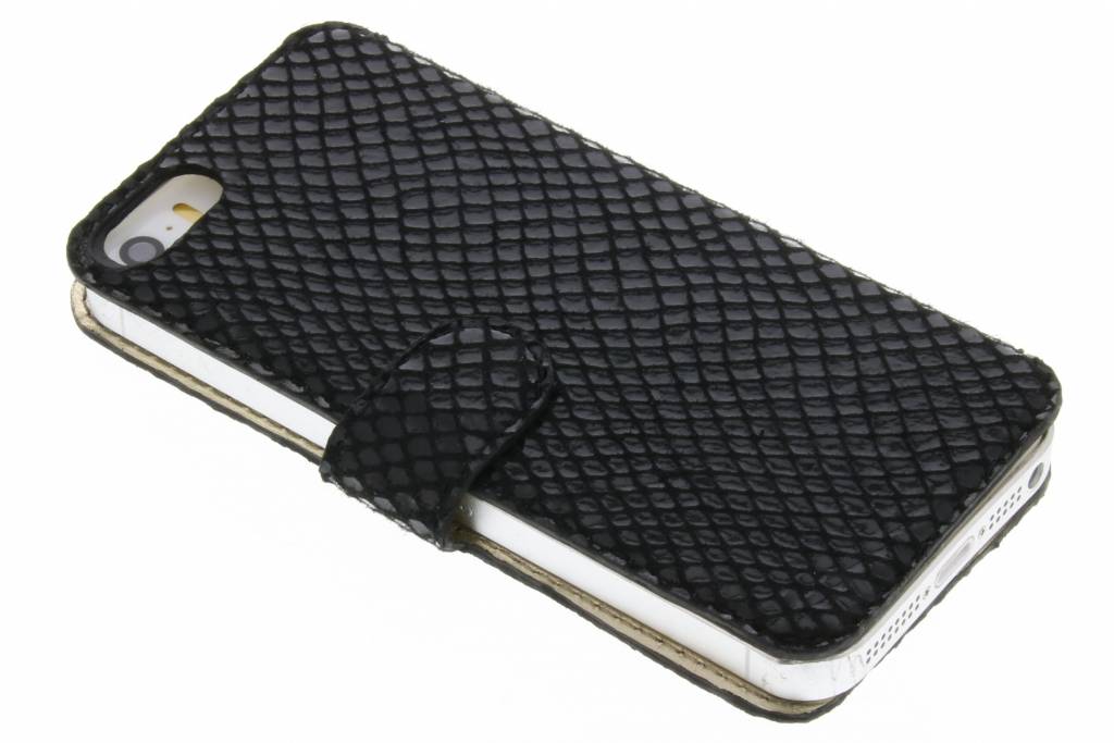 Image of Booklet slim animal snake voor de iPhone 5 / 5s / 5c - Black