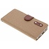 Bruine linnen TPU booktype hoes voor de OnePlus 5 Bruine linnen TPU booktype hoes voor de OnePlus 5