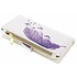 Paarse veer design luxe portemonnee hoes voor de General Mobile GM6 Paarse veer design luxe portemonnee hoes voor de General Mobile GM6