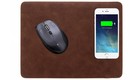Donkerbruin QI Wireless Charging muismat Donkerbruin QI Wireless Charging muismat