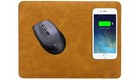 Lichtbruin QI Wireless Charging muismat Lichtbruin QI Wireless Charging muismat