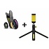 Black Eye Zwarte Filming Handle Tripod + HD Combo Smartphone Lens Black Eye Zwarte Filming Handle Tripod + HD Combo Smartphone Lens