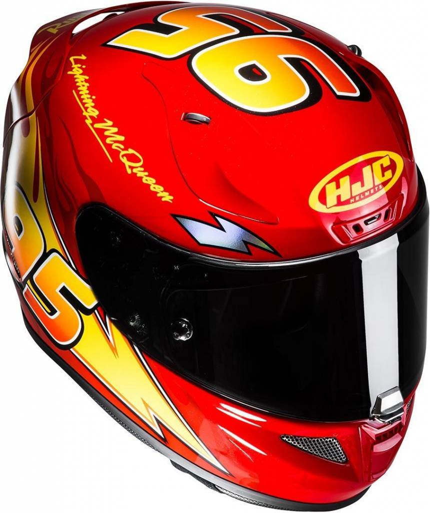 Buy HJC RPHA 11 Lightning McQueen Helmet and get a Free Extra Visor