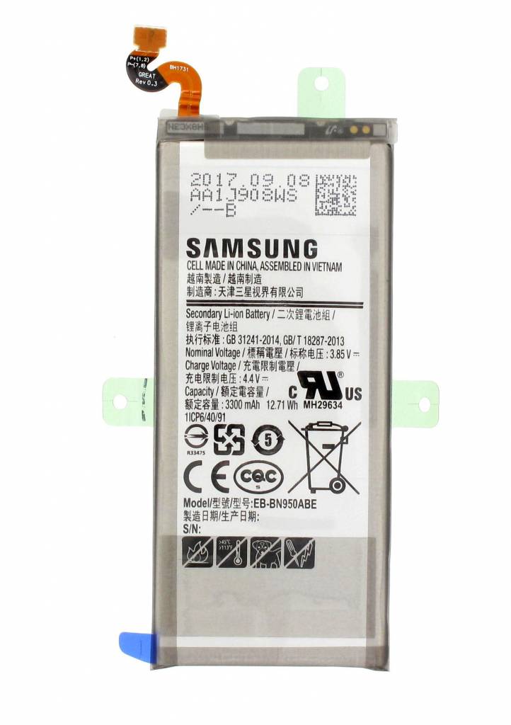 samsung battery 3300 mah samsung battery eb bn950abe 3300mah gh82 15090a parts4gsm samsung battery 3300 mah samsung battery eb bn950abe 3300mah gh82 15090a parts4gsm